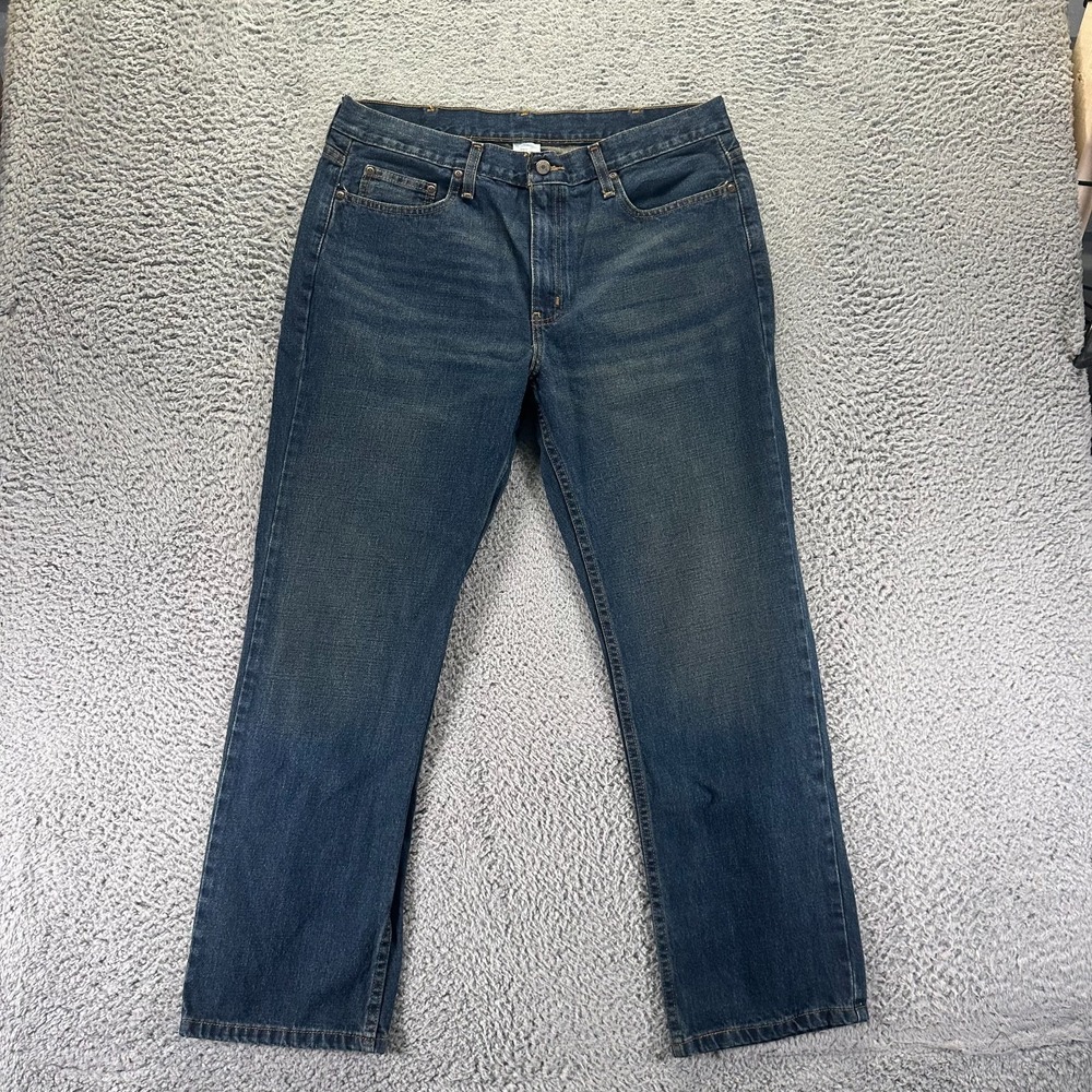 Faded Glory Jeans Men 36x30 Blue Cotton Denim Straight Leg Faded Workwear Travel